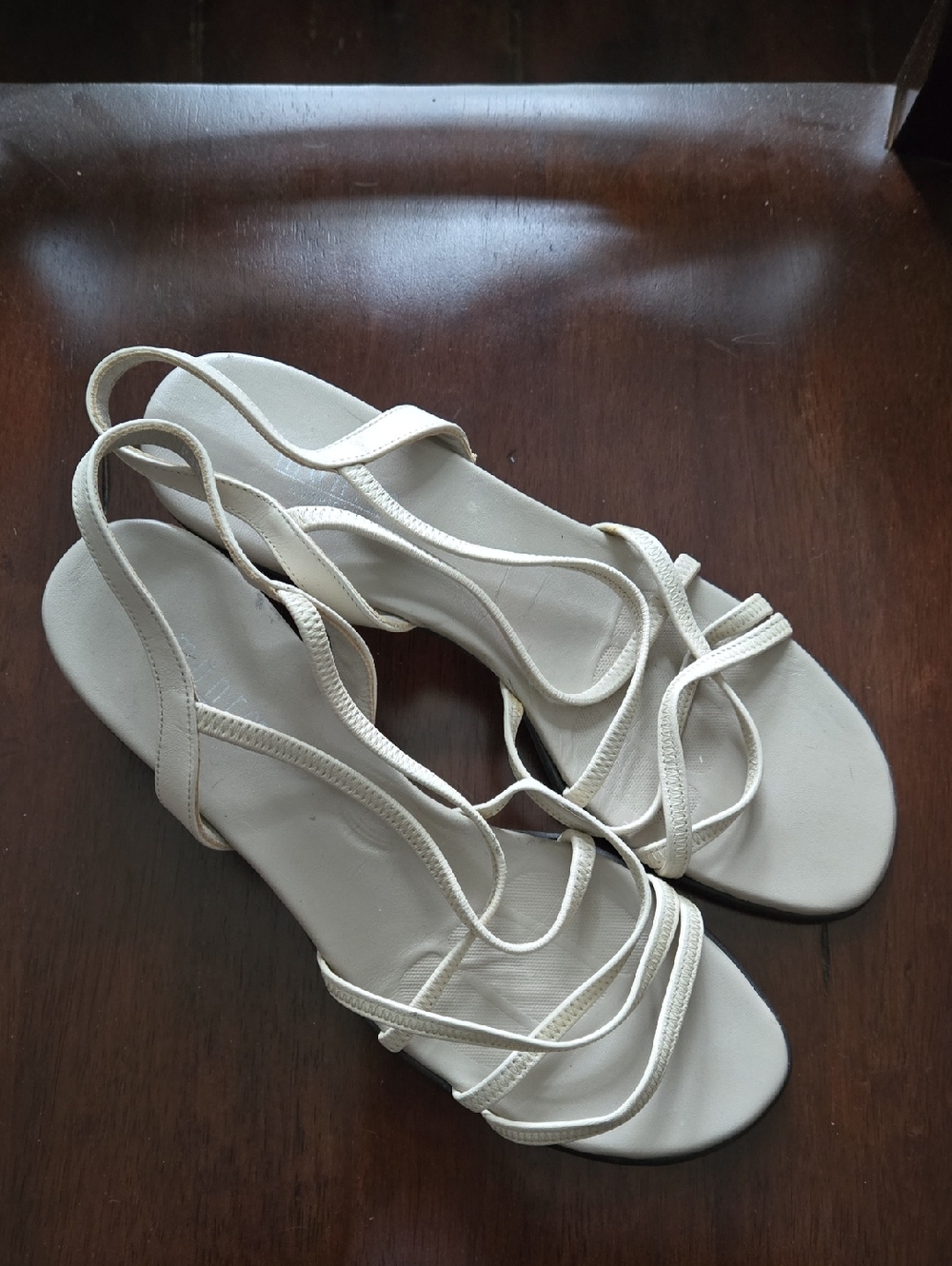 Munro Cream Multi-Strap Slingback Sandals, Size 10